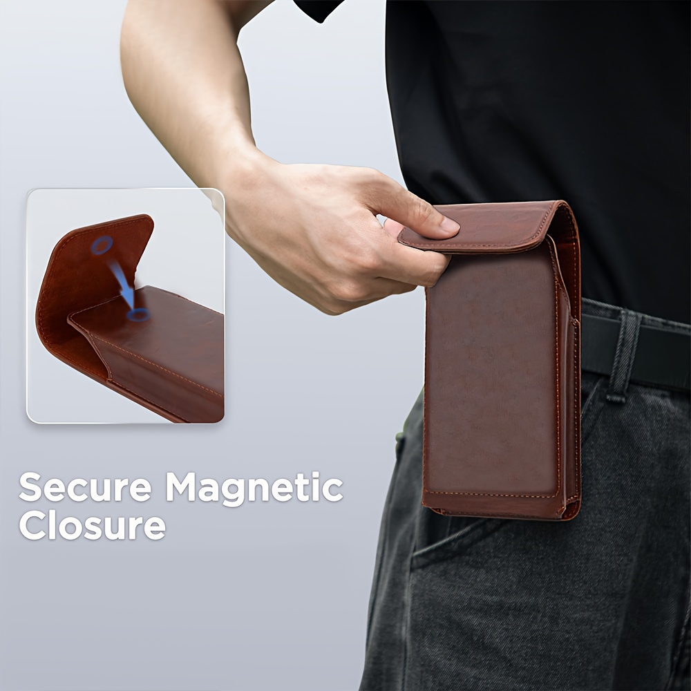 Edc Carry Belt Leather - 남성용 프리미엄 인조 가죽 폰 월렛