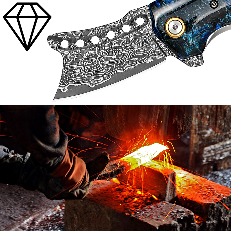 수제 다마스커스강 포켓 나이프, 남성용 EDC 접이식  - Edc Carry Pocket Knife 리뷰 및 가격