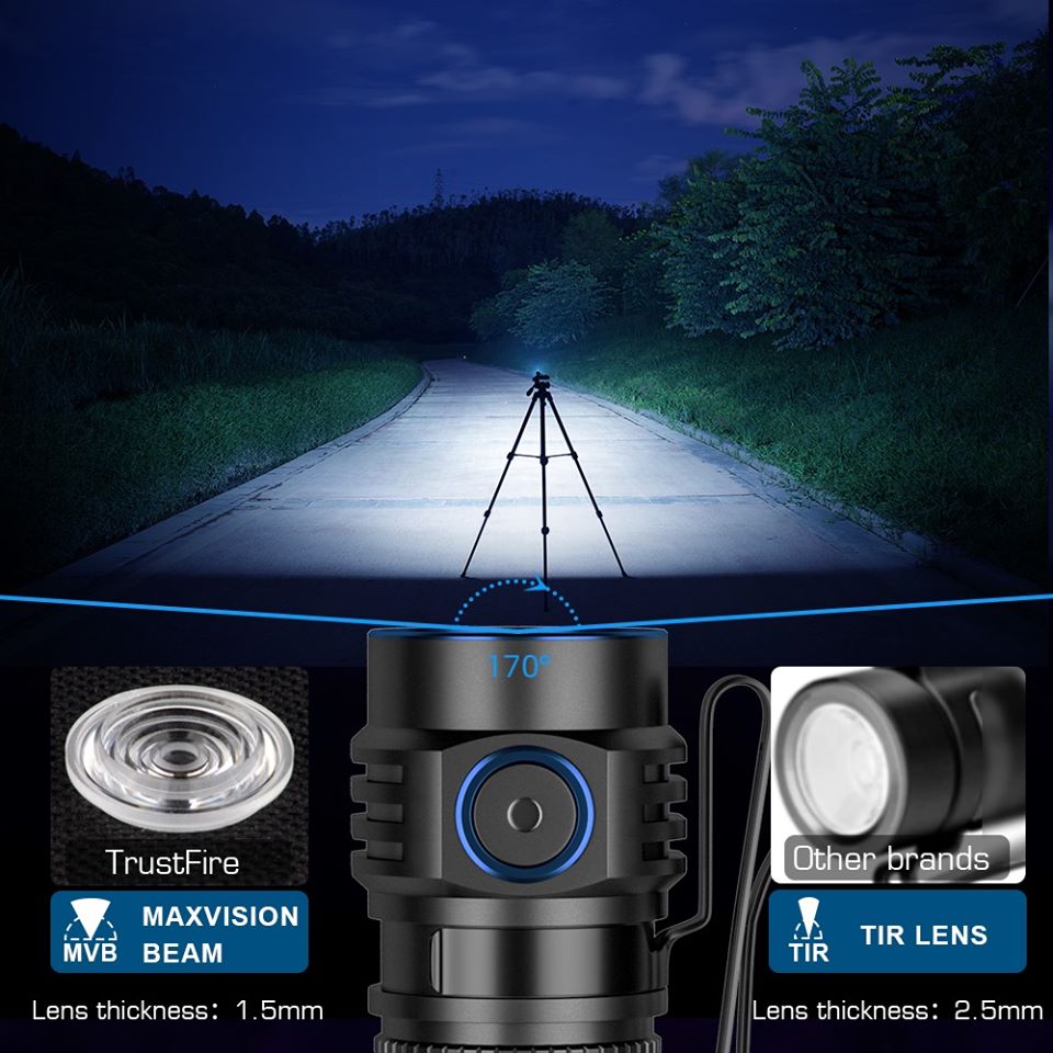 Trustfire MC1 USB 충전식 손전등, 100 - Edc Carry Flashlight 리뷰 및 가격